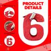 APINATA4U Red Number Six Pinata, Solid Color Blank Six Themed Kids Birthday Party Supplies & Gift, 6th Anniversary Celebration Large Number Six Pinata, Birthday Decorative view 4
