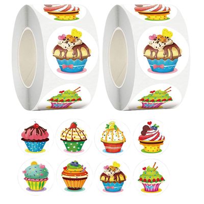 1000Pcs Birthday Stickers in 2 Rolls for Kids Labels Waterproof Vinyl Decals Happy Birthday Decoration for Holiday Decals Party Supplies Reward Gifts