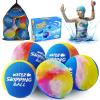 BebouToye Water Skipping Ball Pool Ball Water Toy, 5 Pack Water Ball Ink-Splashed Colorful Skip Balls for Lake, Summer Beach Swim Toys Games for Boys Teens Kids and Adult Games view 1