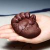 U5GAAALPPQ9 Fish and Bear Palm Tea Pet- Creative Tea Pet Fish and Bear Paw Sculpture Hand Piece Tea Tray Decoration Kung fu Tea Set Purple Sand Tea Play Can be Raised view 3