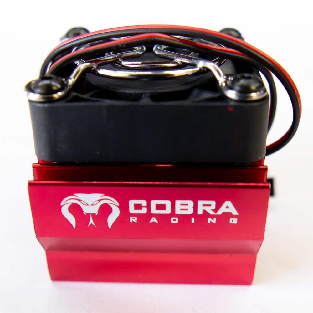 Cobra Racing's Red Motor Cooling Fan Fits 1/10 and 1/8 Models - 4x4 / 4WD Slash, Rustler, Stampede, Sledge, ARRMA, HPI, LOSI and May Others!