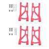 RC Cars Crawler Parts Compatible with Remo for Hobby for Smax 1621 1625 1631 1635 1651 1655 1/16 RC Car Upgrade Parts 4Pcs Metal Front and Rear Suspension Arm(Red) view 2