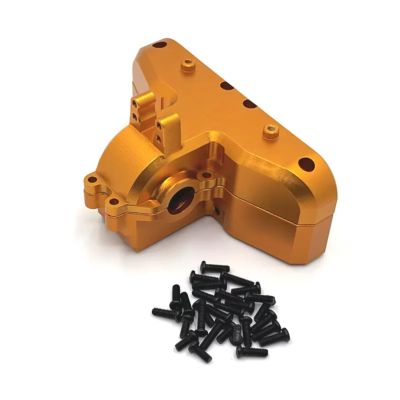 RC Upgrade Accessories for MJX for Hyper Go 14301 14302 14303 1/14 RC Car Metal Rear Gearbox Housing Gear Box Differential Case Upgrade Parts Accessories(Yellow)