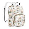 Personalized Diaper Backpack with Name, Custom Bee Baby Backpack Diaper Bag, Boy Girl Multifunctional Mommy Bag view 1