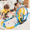 MSKOLER Car Race Track Sets for Kids 3 4 5 6 7 8 9 Years Old - Toy Car Track Set for Boys 3-5 6-8 8-12, Racing Game with 4 Small Cars, Boys Toy, Gifts for Girls 3-8 view 2