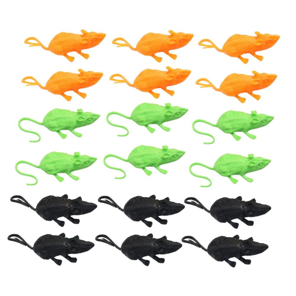 18pcs Simulation Mouse Inflatable Fake Poop Rats Halloween Decorations Mouse Garden Decor Prank Mouse Figurine Skeleton Animals Halloween Decor Halloween Gnome Soft Rubber
