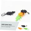 18pcs Simulation Mouse Inflatable Fake Poop Rats Halloween Decorations Mouse Garden Decor Prank Mouse Figurine Skeleton Animals Halloween Decor Halloween Gnome Soft Rubber view 3