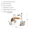Kidpop Mate Toddler Tricycle Age 2.5-4 Kids First Birthday Gift Toy Bike with Handlebar Grips & Storage for Outdoor Play (White) view 2