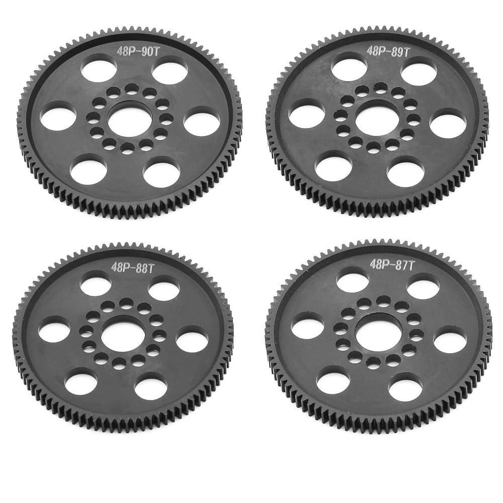4PCS POM 48P Spur Gear Main Gear 75T 78T 82T 85T 88T 90T for 3Racing for Sakura S XI XIS CS D4 D5 1/10 RC Car Upgrade Parts(87-88-89-90T)
