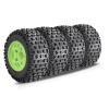 4Pcs 109mm 1/8 1/10 Short Course Truck Tire with 12mm 14mm 17mm Wheel Hex for TRXS Slash for ARR-MA for SENTON for Vkar SCTX10 RC Car(Green) view 3