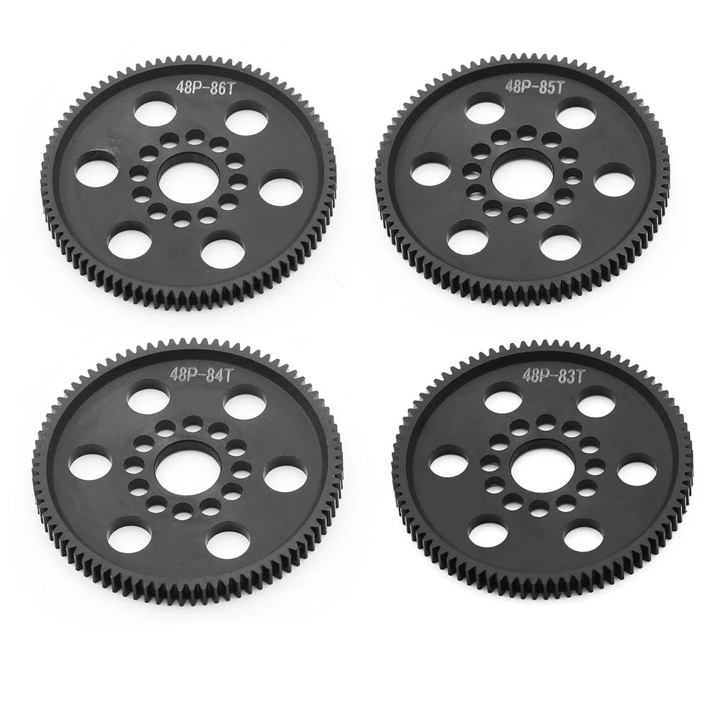 4PCS POM 48P Spur Gear Main Gear 75T 78T 82T 85T 88T 90T for 3Racing for Sakura S XI XIS CS D4 D5 1/10 RC Car Upgrade Parts(83-84-85-86T)