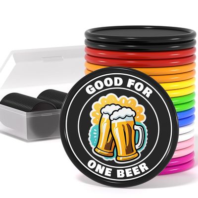 200 Custom Poker Chips, Custom Drink Tokens Personalized Own Logo, Image and Text, Double Sided Full Color Printing Custom Drink Chips for Bar, Business Cards, Company Logo and Promotions (Black)