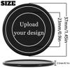 200 Custom Poker Chips, Custom Drink Tokens Personalized Own Logo, Image and Text, Double Sided Full Color Printing Custom Drink Chips for Bar, Business Cards, Company Logo and Promotions (Black) view 2