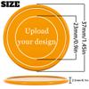 200 Custom Poker Chips, Custom Drink Tokens Personalized Own Logo, Image and Text, Double Sided Full Color Printing Custom Drink Chips for Bar, Business Cards, Company Logo and Promotions (Orange) view 2