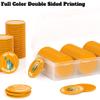 200 Custom Poker Chips, Custom Drink Tokens Personalized Own Logo, Image and Text, Double Sided Full Color Printing Custom Drink Chips for Bar, Business Cards, Company Logo and Promotions (Orange) view 4