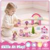 Lehoo Castle Wooden Train Set - Unicorn Train Set for Toddlers 2-4, Wooden Train Track Toddler Girl Toys, Pink Train Fantasy Toys for 3 4 5 6 7 Year Old Girl view 3