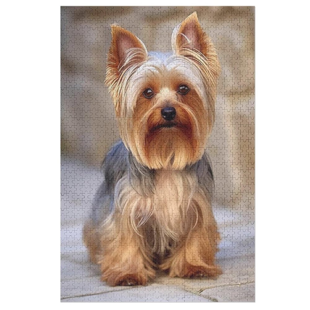 1000 Piece Great Jigsaw Puzzles for Adults Lovely Yorkshire Terrier Dog Puzzles for Adults Toys Gift Family Decoration Kids Puzzles