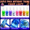 24PCS Neon Happy Birthday Party Favors LED Finger LightsGlow-in-the-Dark Light-Up Toys Bulk for Kids 4-8-12,Goodie Bags for Kids Birthday Party Decorations Supplies, Classroom Prizes, Fun Gifts view 2