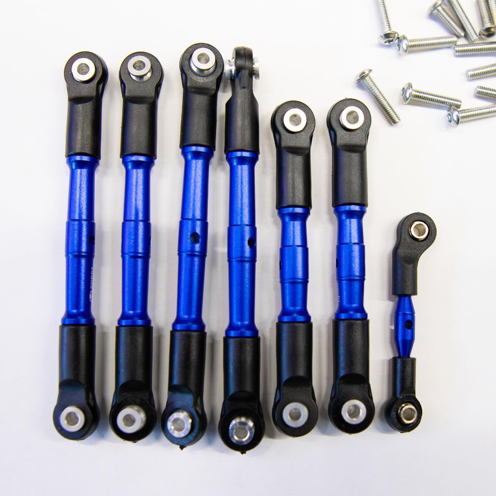 Cobra Racing 4x4 LCG Blue Aluminum Turnbuckles for Slash, Rustler
