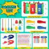 Eocolz Outdoor Carnival Games, Potato Sack Bags for Kids Adults, Egg Spoon Relay Race, 3 Legged Race Bands, Catch Tail Games, Birthday Party, Field Day Family Day Yard Lawn Easter Fall Festival Games view 4