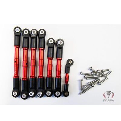 Cobra Racing 4x4 LCG RED Aluminum Turnbuckles for Slash, Rustler