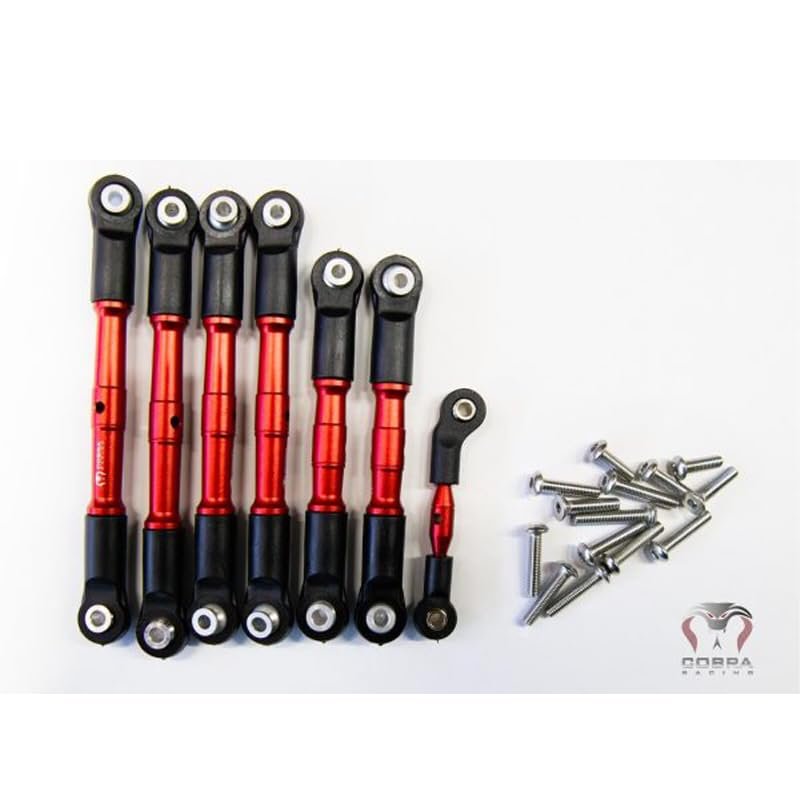 Cobra Racing 4x4 LCG RED Aluminum Turnbuckles for Slash, Rustler