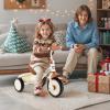 BABY JOY Toddler Tricycle, Kids Trike with Adjustable Seat and Storage Basket for Boys Girls Indoor and Outdoor Riding, Toddler Trike for Baby 3-5 Years Old (Beige) view 2
