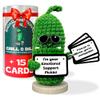 Almacura Emotional Support Pickle. Premium Handmade Crochet Plush. 15 Motivational Swappable Cards and Customizable QR Messages. Funny Gift for Friends, Coworkers, Motivational Gift. view 1