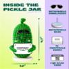 Almacura Emotional Support Pickle. Premium Handmade Crochet Plush. 15 Motivational Swappable Cards and Customizable QR Messages. Funny Gift for Friends, Coworkers, Motivational Gift. view 3