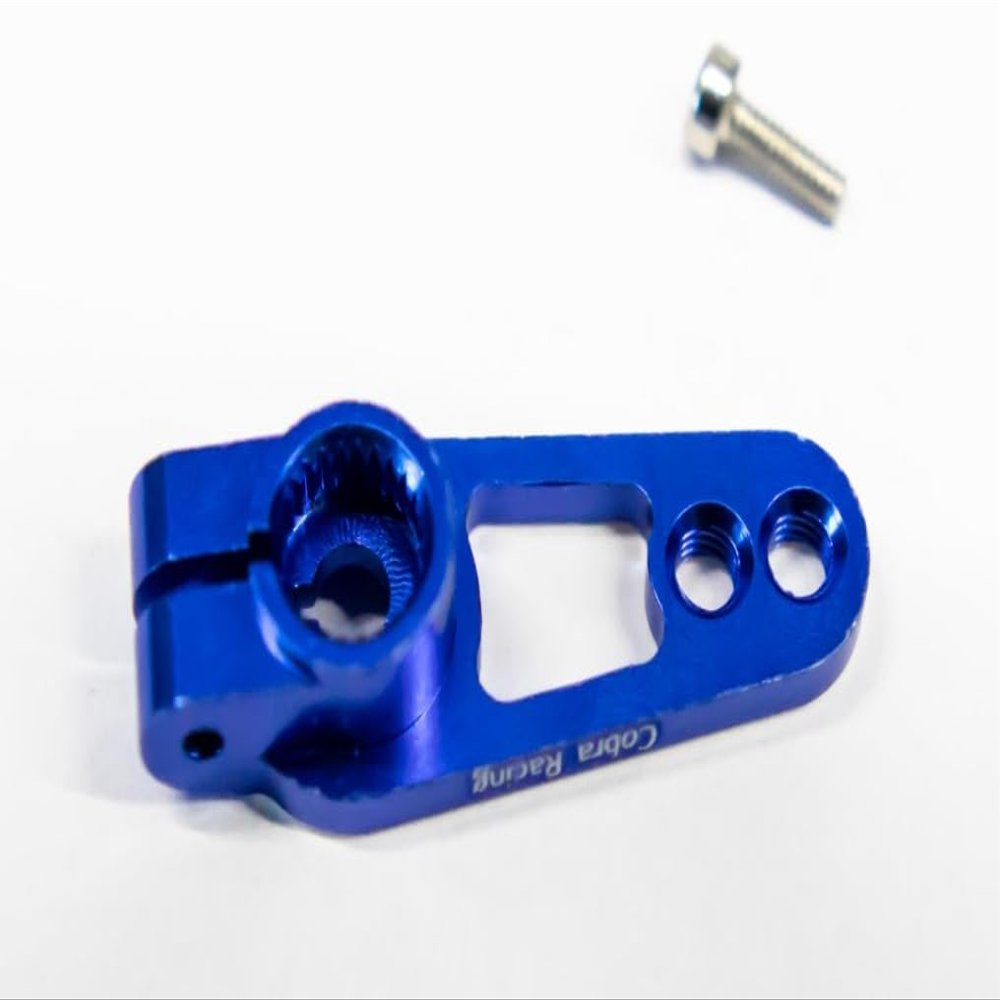 Cobra Racing CR Aluminum Clamping Servo Horn (Blue) 25T fits Slash Rustler TRX4