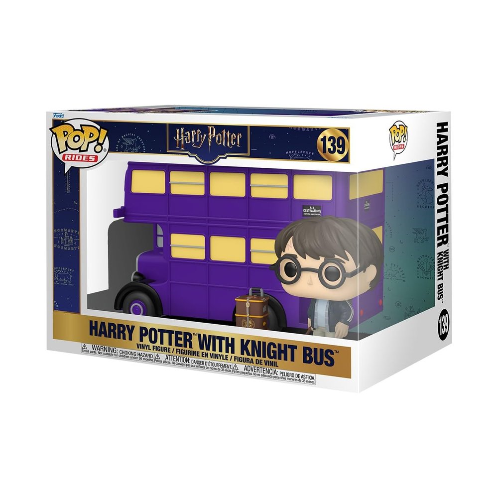 Funko Pop! Ride Super Deluxe: Harry Potter - Harry Potter with Knight Bus - Collectable Vinyl Figure - Gift Idea - Official Merchandise - Toys for Kids & Adults