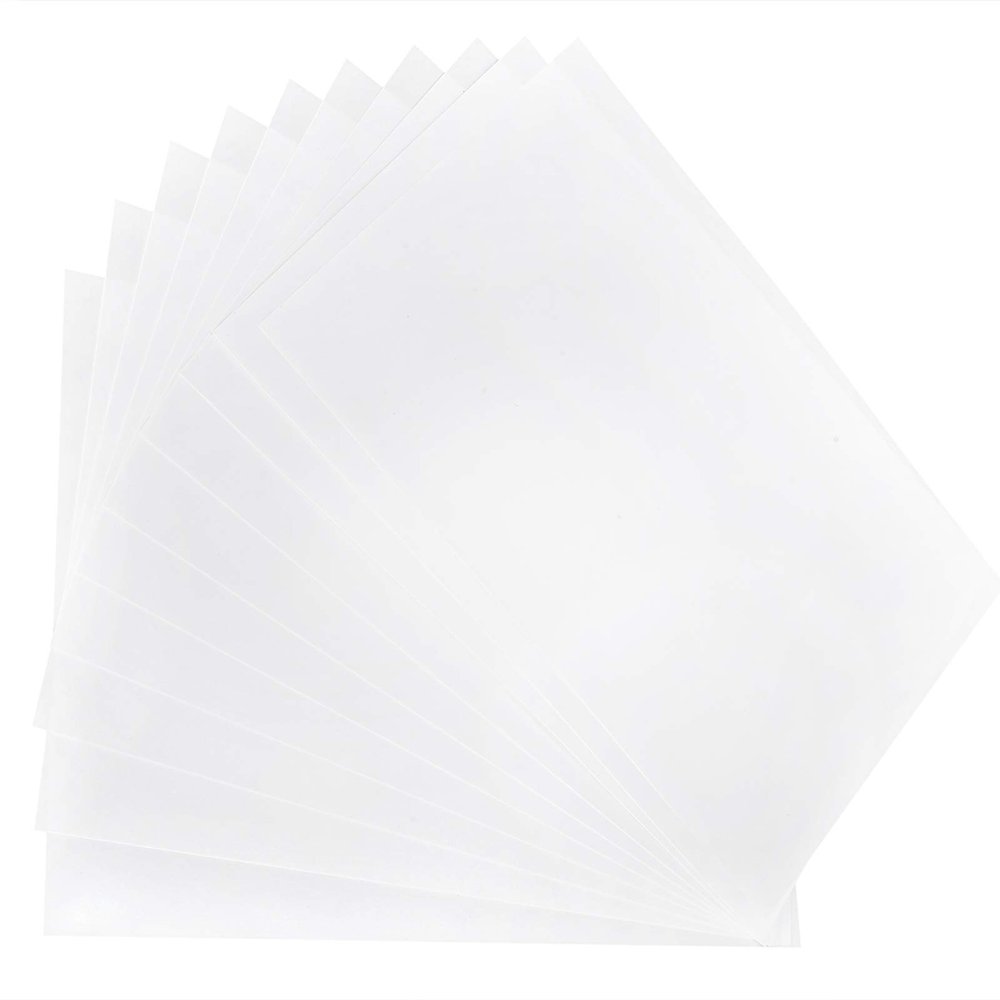 10Pcs Shrink Plastic Sheets, 10Pcs Heat Sheet Kit Shrinkable Film Paintable Sheets, Printable Art Paper White for Children Sheet, Hand Made Craft Tool