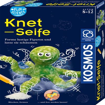 Kosmos 658229 Fun Science Kneading Soap, Shape Funny Figures and Let Them Foam, Knead Soap and Cure, Make Soap Yourself, Kneading Fun for Children from 8 Years, Experiment Box