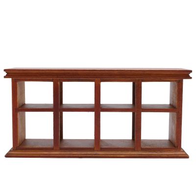 1:12 Scale Dollhouse Furniture Bakery Cabinet Rack Miniature Dollhouse Wooden Cabinet Food Cake Counter Collection Display Stand for Mini House Scenes Decoration