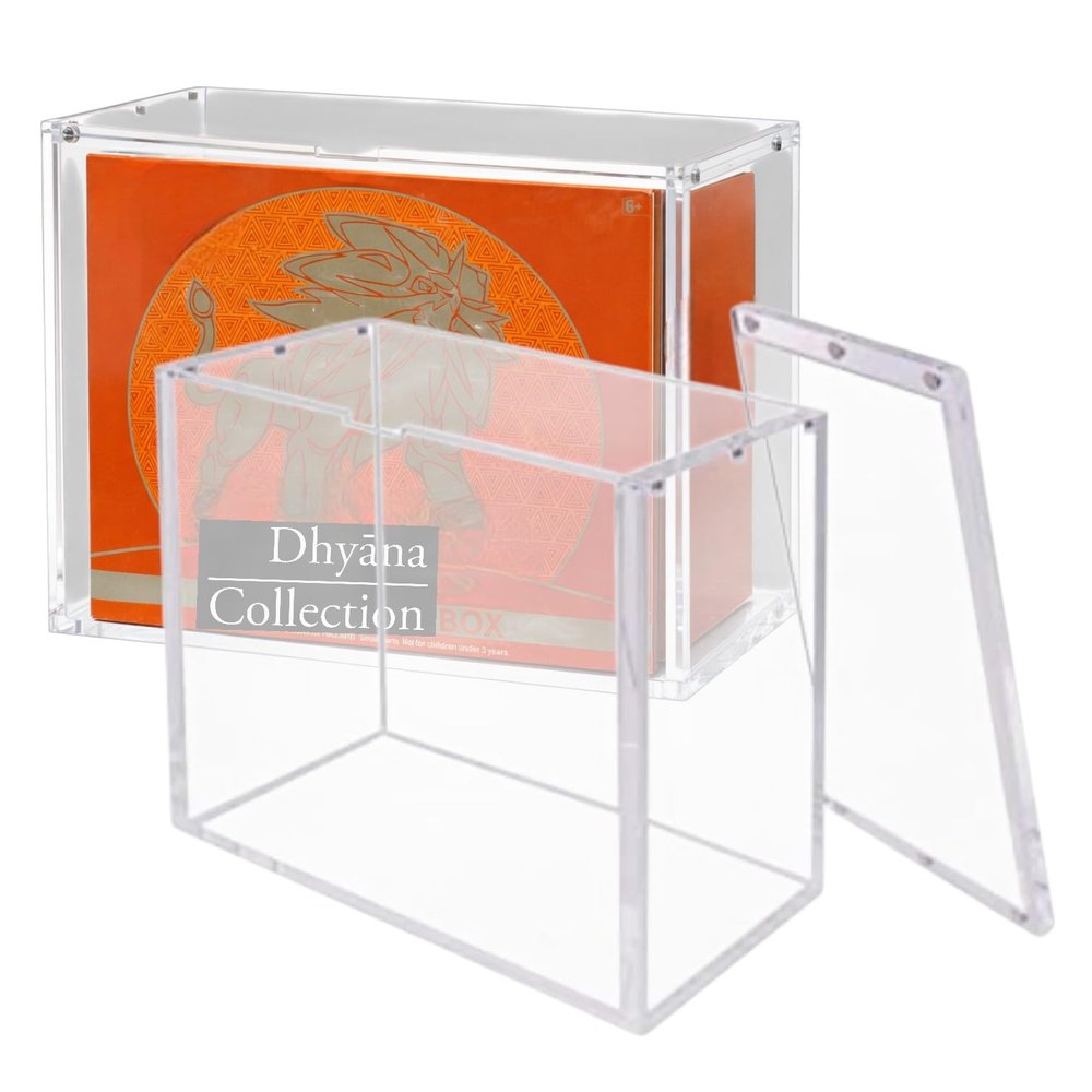 Acrylic Clear Magnetic Display Case Box ETB Boxes Current 6MM Thick Magnetic Closure Fit for Pokemon Elite Trainer Boxes