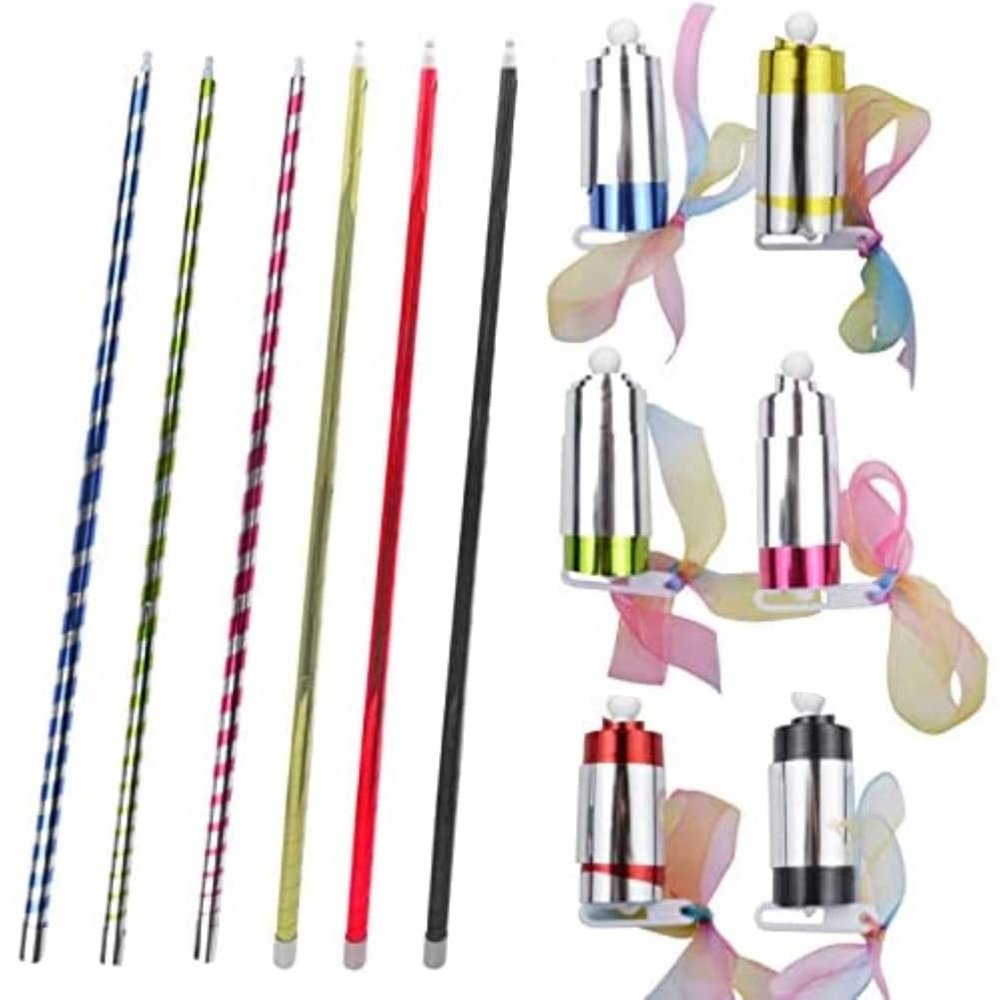 6 Pieces Pocket Walking Stick Toy, Retractable Folding Cane, Professional Wizard Performance Accessories, Expanding Cane for Kids, Magicians (White)