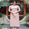 A29 Pink Floral Round Neckle Ao Dai Set | Vietnamese Traditional Ao Dai For Women | Bridal Ao Dai | Vietnamese Dress For Women | Ao Dai Tet (S) view 2