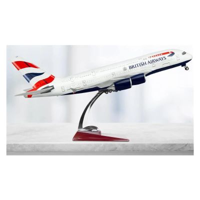 Scale Aircraft 50.5cm 1:160 for Britain A380 Plane Models Diecast Airplanes Passenger Aircraft Model Collection Souvenirs Suitable for Display(No Light)