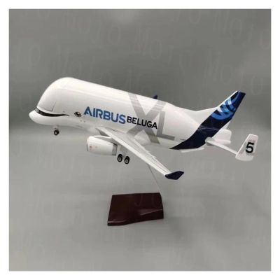 LIUSANGLIU Scale Aircraft 42 Cm 1:150 for Airbus Beluga A300-600 Resin Aircraft Model Big Beluga Transport Model Decoration Office Suitable for Display