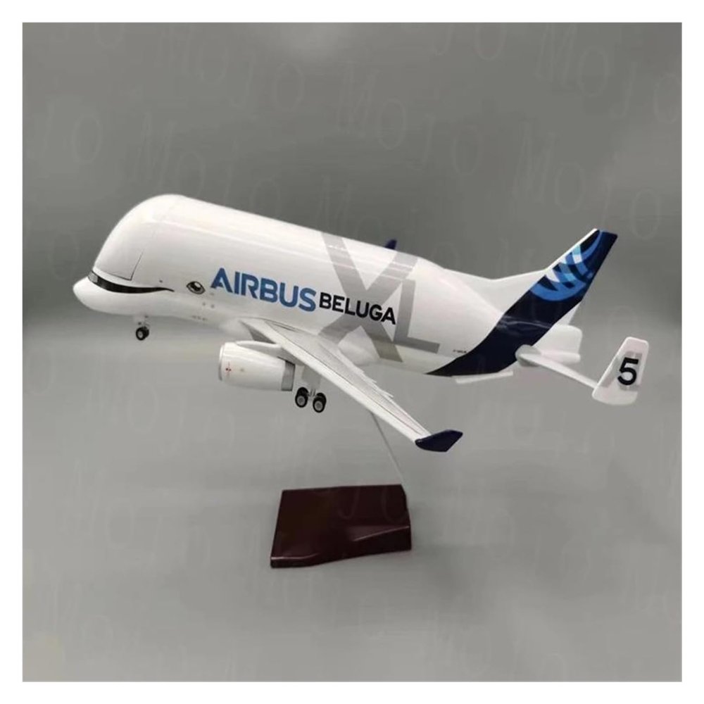 LIUSANGLIU Scale Aircraft 42 Cm 1:150 for Airbus Beluga A300-600 Resin Aircraft Model Big Beluga Transport Model Decoration Office Suitable for Display