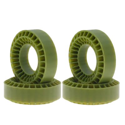 RC Upgrade Accessories for TRX4M for SCX24 for FCX24 AX24 1/18 1/24 RC Car Crawler 4pcs 1.0" Wheel Tires Silicone Rubber Insert Foam 55x20mm Upgrade Parts(Green)