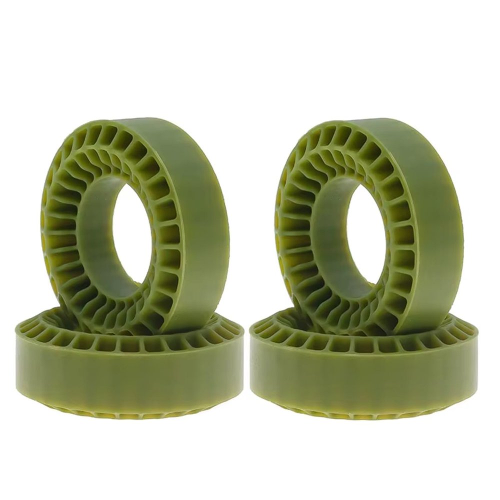 RC Upgrade Accessories for TRX4M for SCX24 for FCX24 AX24 1/18 1/24 RC Car Crawler 4pcs 1.0" Wheel Tires Silicone Rubber Insert Foam 55x20mm Upgrade Parts(Green)