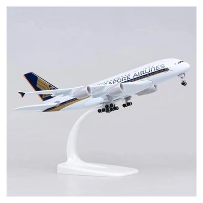LIUSANGLIU Scale Aircraft 20cm for Singapore Airlines A380 Alloy Metal Airplane Model Singapore Airbus 380 Plane Model Suitable for Display