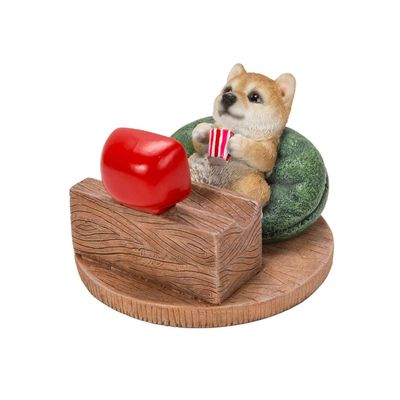 (Woobia) Uvia H22132 Shiba Inu Watching TV Smartphone Stand 4.1 x 3.9 x 2.6 inches (10.5 x 10 x 6.5 cm), Doll, Figure, Figure, Animal, Garden, Decoration, Dog, Dog