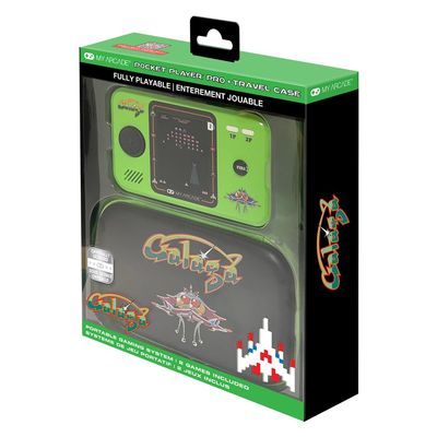 My Arcade Galaga Pocket Player Bundle: Officially Licensed, Portable Gaming Console, Travel Case, Screen Protector Included