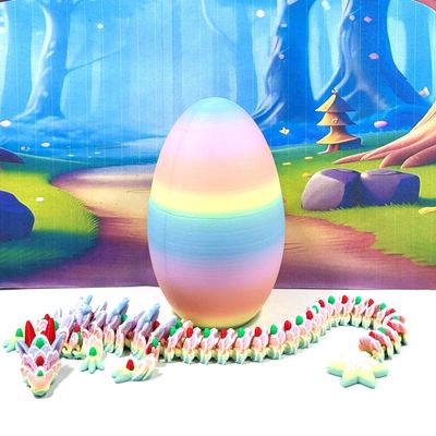 3D Printed Dragon with Dragon Egg, 12.5" Gingerbread Fidget Dragon Toy, Fidget ADHD Autism Toy, Christmas Gingerbread Dragon D067-MAC
