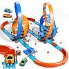 Car Race Track Set for Kids 3 4 5 6 7 8 9 Years OldRacing Game car ToysBoys Toy Girls 6-1272PC DIY 34 ft Track with 4 Small Cars, Gifts for Kids 3-5 view 1
