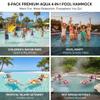 3 Pack Upgrated Water Pool Floats, 4-in-1 (Hammock, Saddle, Lounge Chair, Drifter) Multi-Purpose Water Pool Float, Non-Stick PVC Material view 3