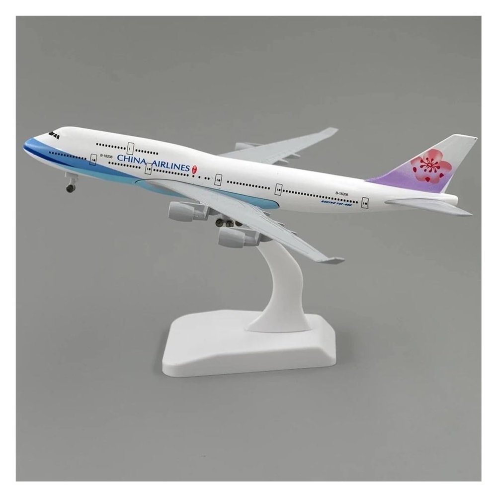 Scale Aircraft 20cm for China Airlines Taiwan Boeing 747 B747 Airplane Model Diecast Alloy Metal Plane Model Suitable for Display