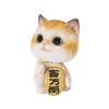 (Woobia) Oubia H22214-3 White Cat Whip Over Ovals, 1.4 x 1.4 x 2.2 inches (4 x 3.5 x 5.5 cm), Doll, Figurine, Animal, Garden, Decoration, Cat view 1